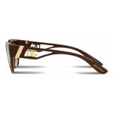 Dolce & Gabbana - DG Crossed Sunglasses - Amber - Dolce & Gabbana Eyewear