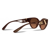 Dolce & Gabbana - DG Crossed Sunglasses - Amber - Dolce & Gabbana Eyewear