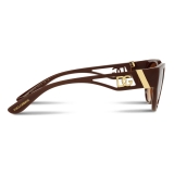 Dolce & Gabbana - DG Crossed Sunglasses - Amber - Dolce & Gabbana Eyewear