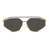 Dolce & Gabbana - Occhiale da Sole Sartoriale Swagging - Nero Oro - Dolce & Gabbana Eyewear