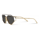 Dolce & Gabbana - Occhiale da Sole Sartoriale Swagging - Nero Oro - Dolce & Gabbana Eyewear