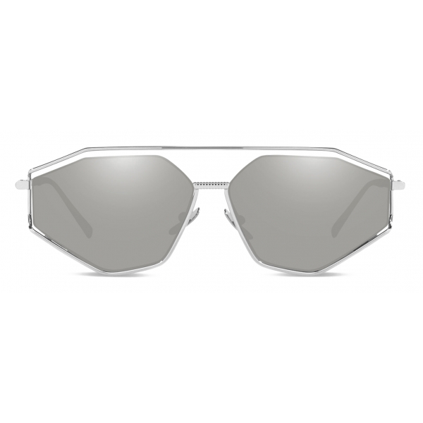 Dolce & Gabbana - Sartoriale Swagging Sunglasses - Silver - Dolce & Gabbana Eyewear