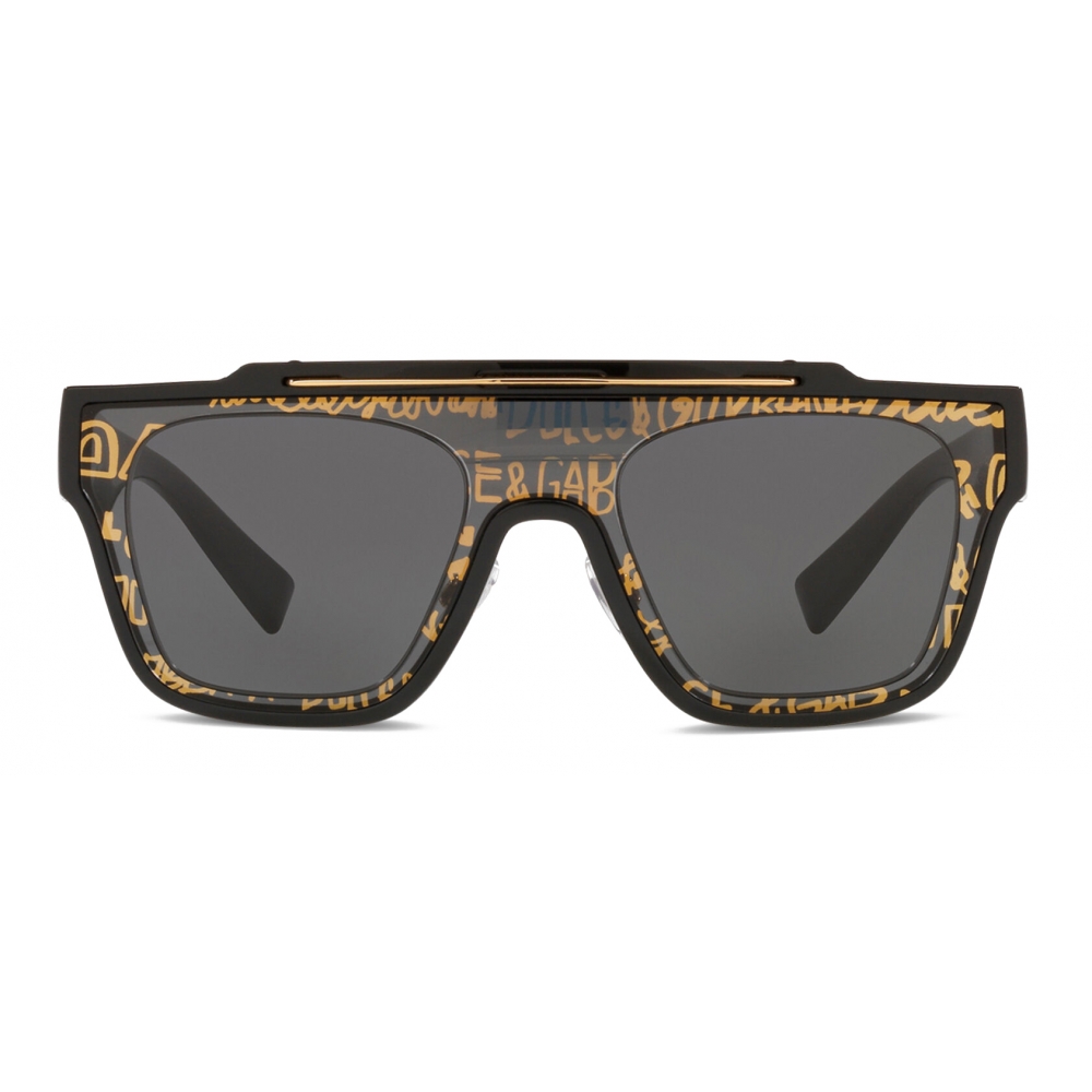 Dolce & Gabbana - Dna Graffiti Sunglasses - Black Gold - Dolce ...