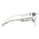 Dolce & Gabbana - Dna Graffiti Sunglasses - White Silver - Dolce & Gabbana Eyewear