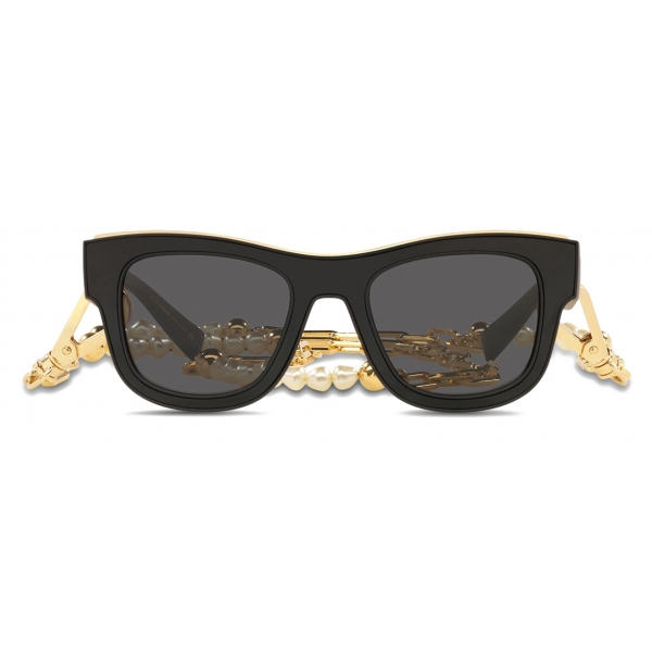 Dolce & Gabbana - DG Crossed Sunglasses - Black - Dolce & Gabbana Eyewear