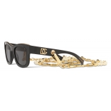 Dolce & Gabbana - DG Crossed Sunglasses - Black - Dolce & Gabbana Eyewear