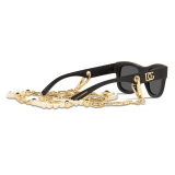 Dolce & Gabbana - DG Crossed Sunglasses - Black - Dolce & Gabbana Eyewear