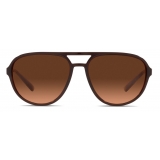 Dolce & Gabbana - DG Pattern Sunglasses - Brown - Dolce & Gabbana Eyewear