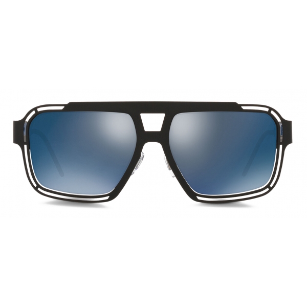 Dolce & Gabbana - Occhiale da Sole DG Logo - Nero Blu - Dolce & Gabbana Eyewear