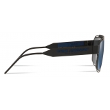 Dolce & Gabbana - Occhiale da Sole DG Logo - Nero Blu - Dolce & Gabbana Eyewear