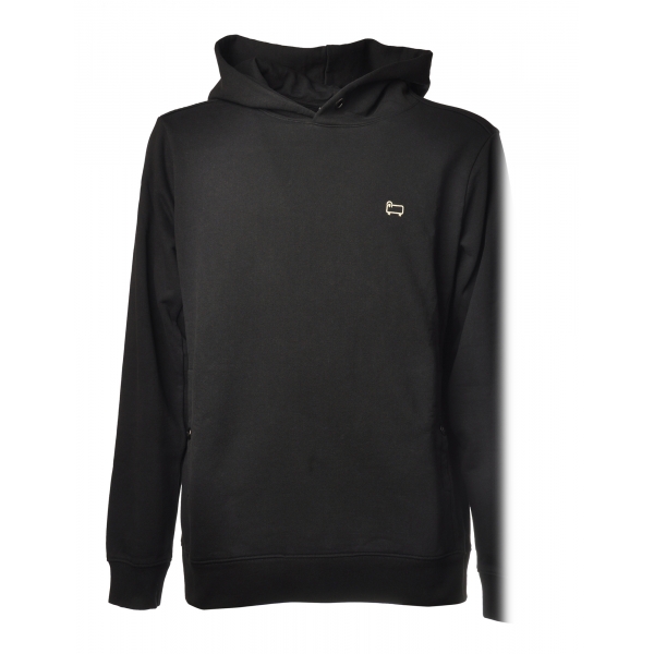 Woolrich - Hooded Sweatshirt with Logo - Black - Luxury Exclusive Collection