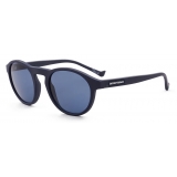 Giorgio Armani - Round Shape Men Sunglasses - Blue - Sunglasses - Giorgio Armani Eyewear