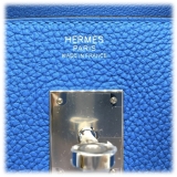Hermès Vintage - Taurillon Clemence Birkin 30 - Blu - Borsa in Pelle