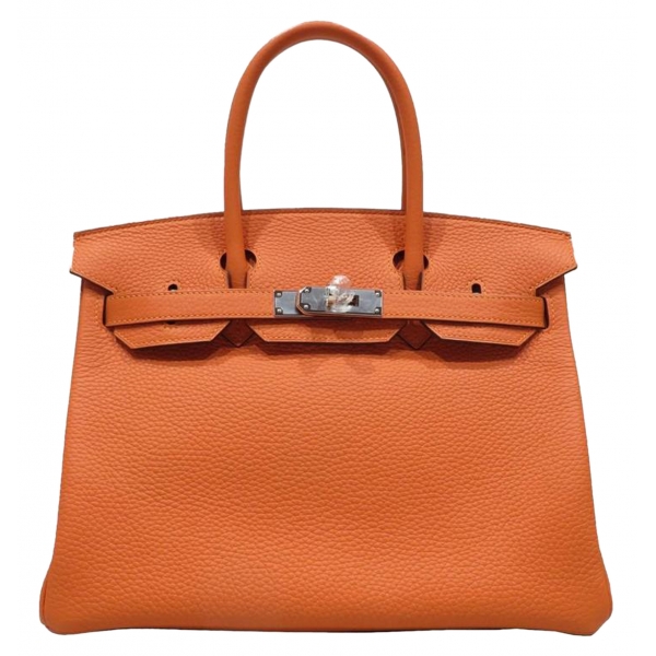 Hermès Vintage - Taurillon Clemence Birkin 30 - Orange - Leather Handbag