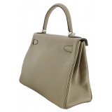 Hermès Vintage - Taurillon Clemence Kelly 28 - Gray - Leather Handbag