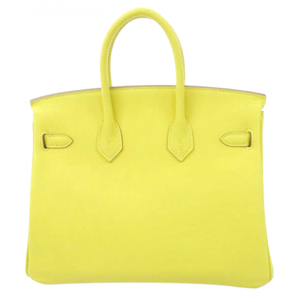 Hermès Swift Birkin 25 Yellow Leather Pony-style calfskin ref.989118 - Joli  Closet