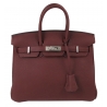 Hermès Vintage - Togo Birkin 25 - Rosso Bordeaux - Borsa in Pelle