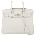 Hermès Vintage - Taurillon Birkin 30 - Light Gray - Leather Handbag