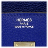 Hermès Vintage - Togo Birkin 25 - Blu - Borsa in Pelle