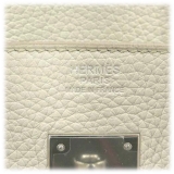 Hermès Vintage - Taurillon Clemence Birkin 30 - Bianco - Borsa in Pelle