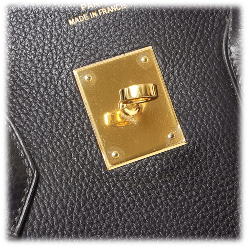 Hermes Birkin 35 Bag Black Togo Gold Hardware Ultimate Classic