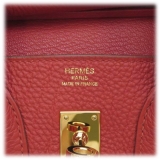 Hermès Vintage - Togo Birkin 25 - Rosso - Borsa in Pelle