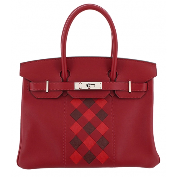 Hermès Vintage - Swift Birkin Tressage 30 - Red - Leather Handbag