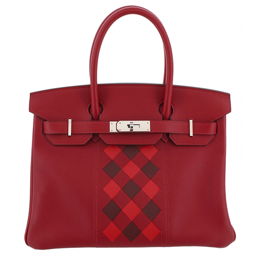 Hermès Vintage - Swift Birkin Tressage 30 - Red - Leather Handbag - Avvenice