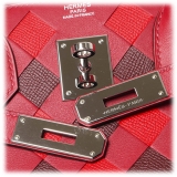 Hermès Vintage - Swift Birkin Tressage 30 - Rosso - Borsa in Pelle