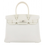 Hermès Vintage - Epsom Birkin 30 - White Ivory - Leather Handbag