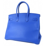 Hermès Vintage - Evercolor Birkin 35 - Blue - Leather Handbag