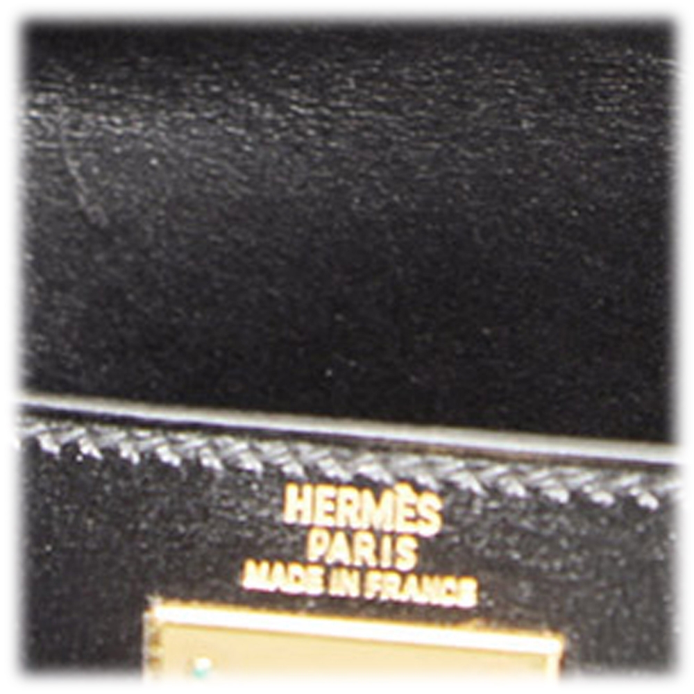 Hermès Kelly 28 Navy Box Calf GHW #Y ASL2465 – LuxuryPromise
