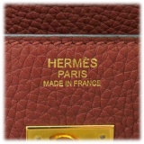 Hermès Vintage - Taurillon Clemence Birkin 30 - Rosso Bordeaux - Borsa in Pelle