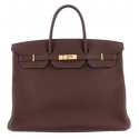Hermès Vintage - Taurillon Clemence Birkin 40 - Brown - Leather Handbag