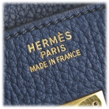 Hermès Vintage - Clemence Birkin 35 - Blu Oro - Borsa in Pelle