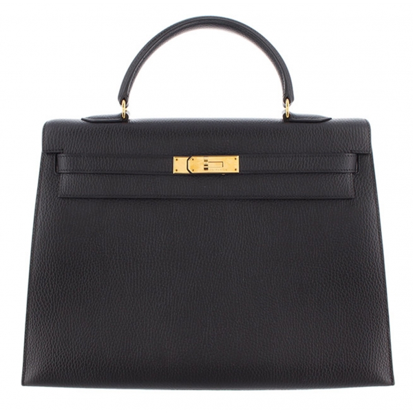 Hermès Vintage - Ardennes Kelly Sellier 35 - Black - Leather Handbag