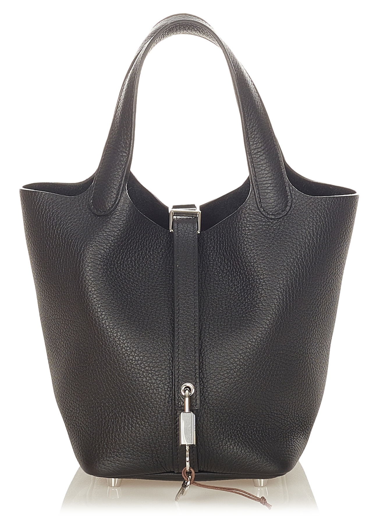 Hermès Vintage - Togo Picotin 18 - Black - Leather Handbag - Avvenice