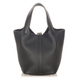 Hermès Vintage - Togo Picotin 18 - Black - Leather Handbag