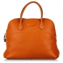 Hermès Vintage - Clemence Bolide 35 - Marrone - Borsa in Pelle