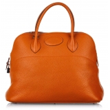 Hermès Vintage - Clemence Bolide 35 - Marrone - Borsa in Pelle