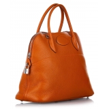 Hermès Vintage - Clemence Bolide 35 - Marrone - Borsa in Pelle