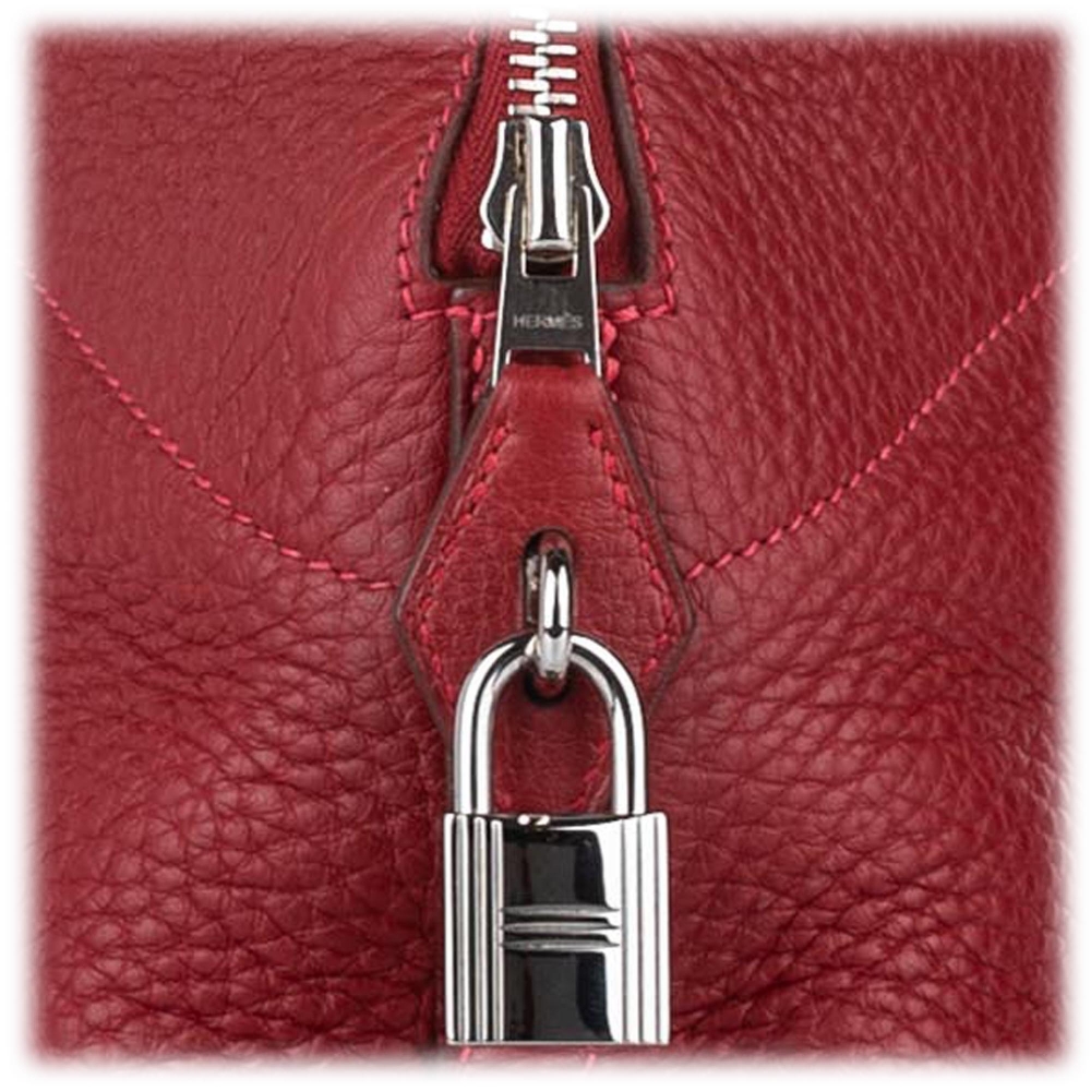 Hermes Vintage 1992 Red Leather Bolide 35 Satchel Bag with Strap – OPA  Vintage