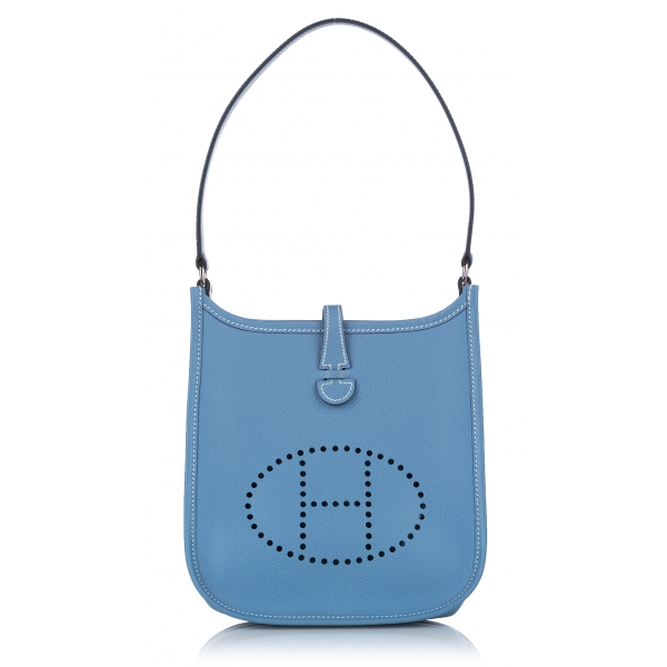 Hermès Vintage - Clemence Evelyne I TPM - Blue Marine - Leather Handbag