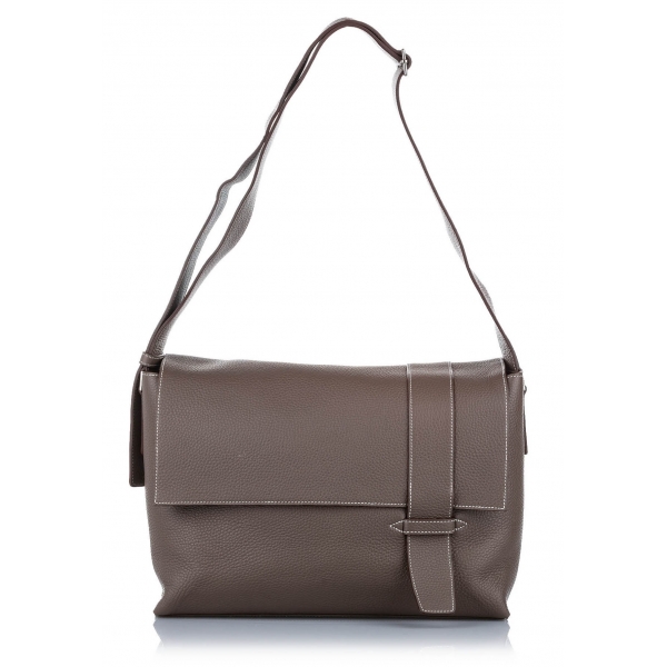 Hermès Vintage - Clemence Alfred - Brown - Leather Handbag