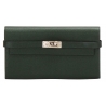 Hermès Vintage - Kelly Chevre Long Wallet - Verde Scuro - Portafoglio in Pelle