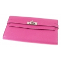 Hermès Vintage - Kelly Chevre Long Wallet - Pink - Leather Wallet