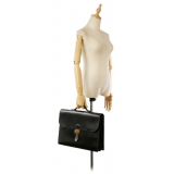 Hermès Vintage - Box Calf Sac a Depeches 38 - Nero - Valigetta in Pelle