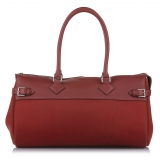 Hermès Vintage - Atlas Canvas Shoulder Bag - Orange Red - Leather Shoulder Bag