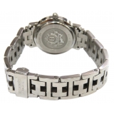 Hermès Vintage - Diamond Clipper Nacre Watch - Silver - Stainless Steel Watch