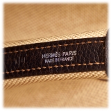 Hermès Vintage - Garden Party PM - Marrone Scuro Beige - Borsa in Pelle